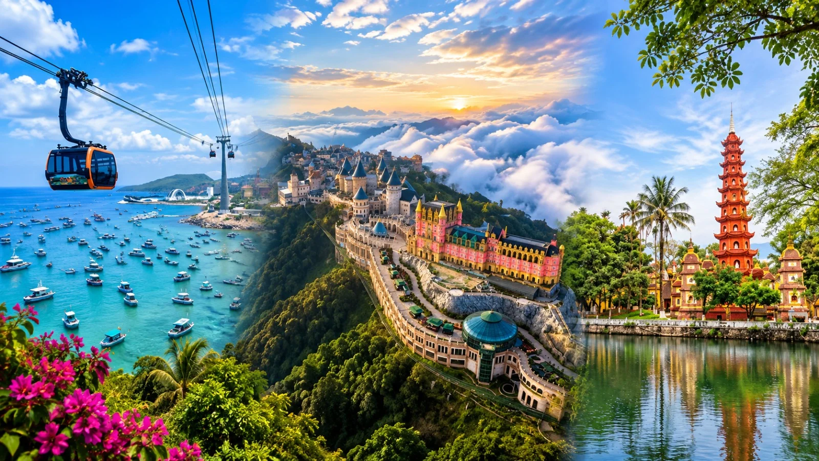 3N Phu Quoc + 3N Danang + 2N Hanoi (3 ★ Hotel )