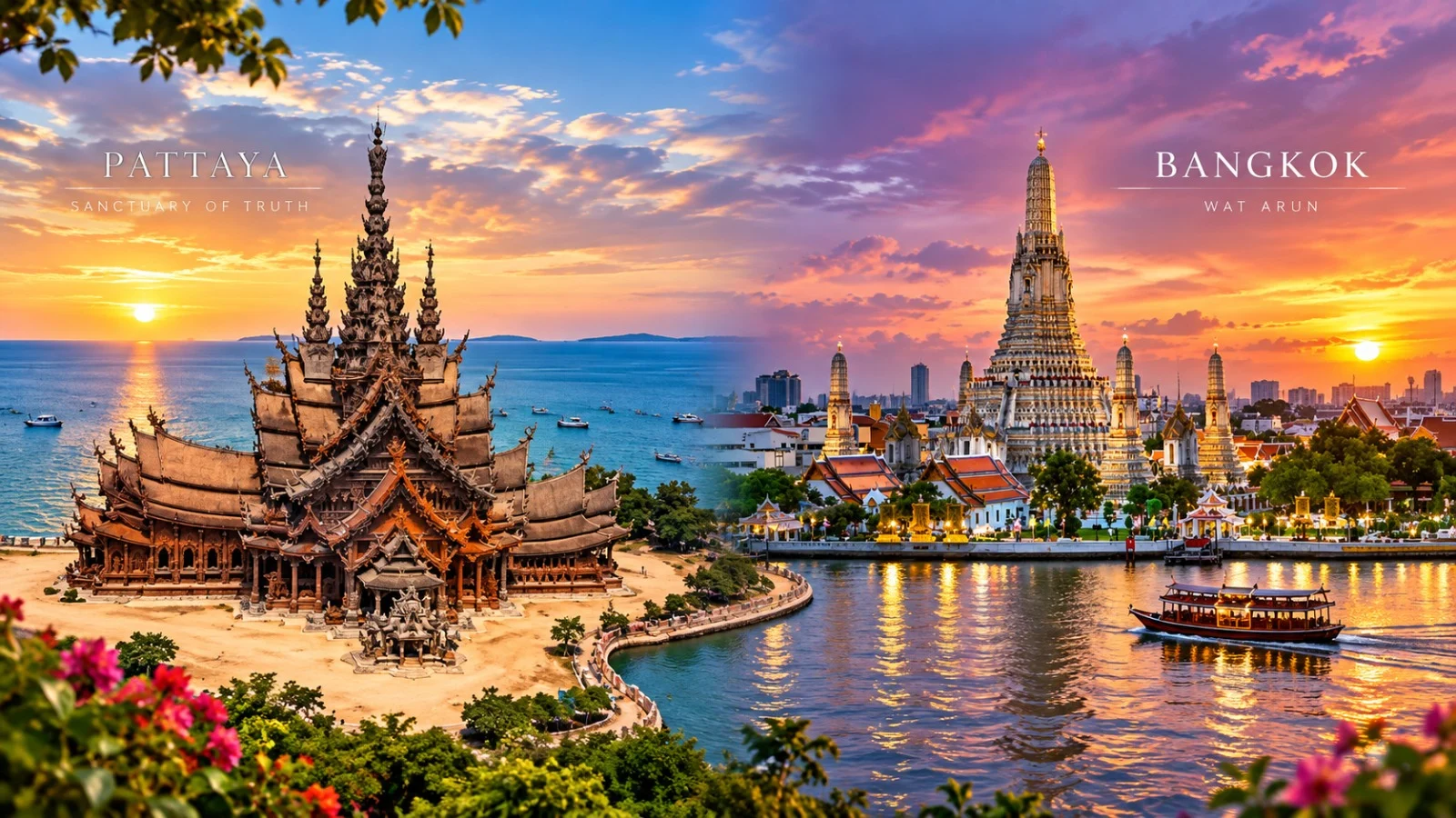 3N pattaya + 1N bangkok tour package (3 ★ Hotel )