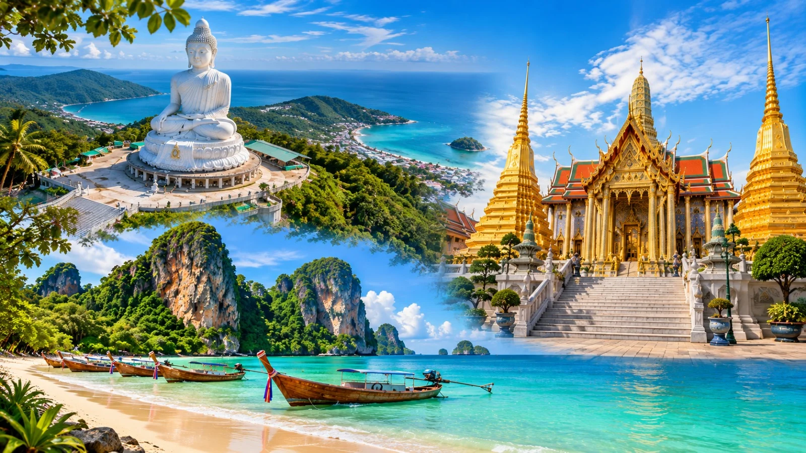 3N phuket + 2N krabi + 2N Bangkok tour package (3 ★ Hotel )