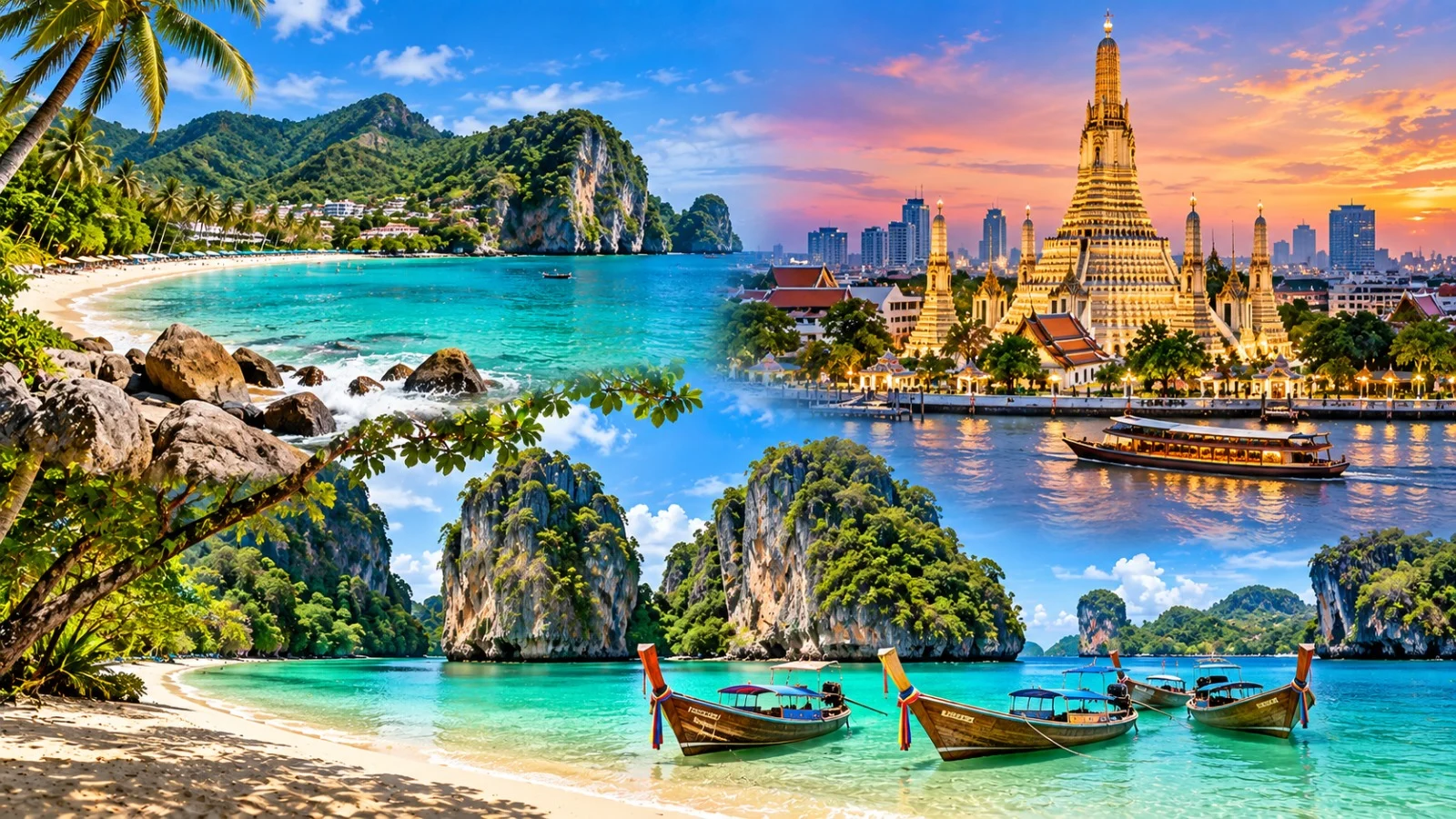 3N phuket + 2N krabi + 2N Bangkok tour package (4 ★ Hotel )