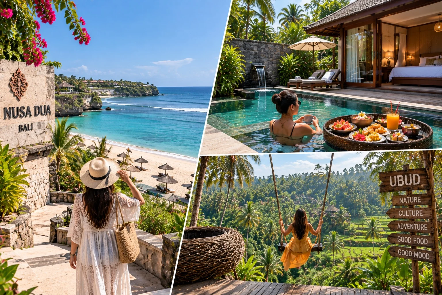 3N Nusa Dua + 3N Ubud PVT Pool Villa (4★ Hotel )